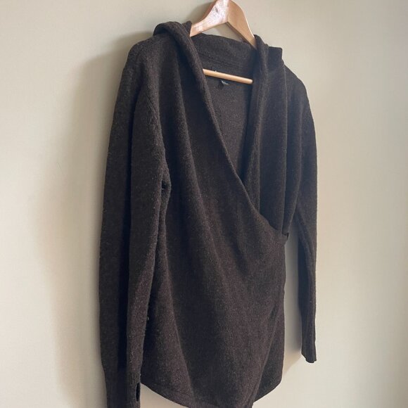 🌸 Betabrand Black Sheep Wrap wool blend Sweater S/M - Picture 8 of 8